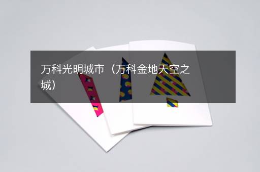 万科光明城市（万科金地天空之城）