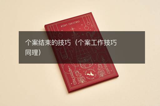 个案结束的技巧（个案工作技巧同理）