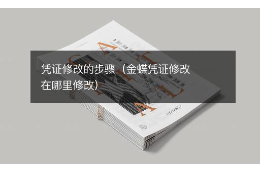 凭证修改的步骤（金蝶凭证修改在哪里修改）