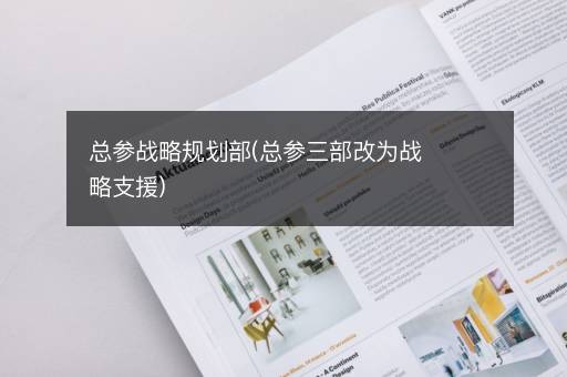 总参战略规划部(总参三部改为战略支援)