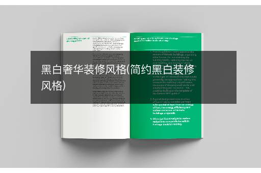 黑白奢华装修风格(简约黑白装修风格)